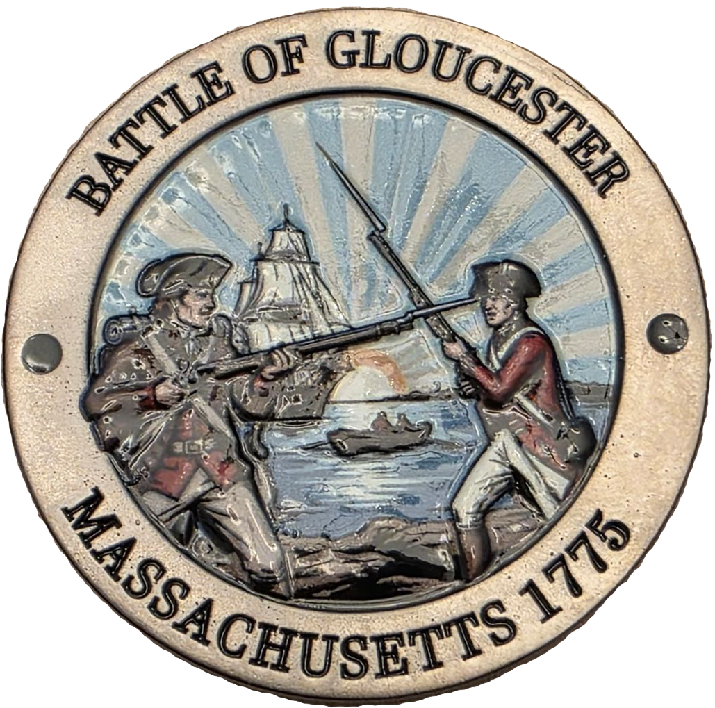 Battle of Gloucester Front of Commemorative Coin 